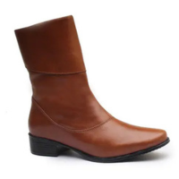 Bota Feminina Cano Médio Galocha caramelo - Rangali