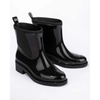 Bota Galocha Zaxy Wide Cano Curto Feminina - Preto
