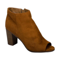 Breckelle\'s Bota feminina salto grosso Peep Toe