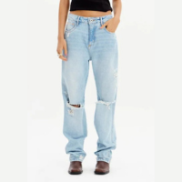 Calça Jeans Reta Destroyed