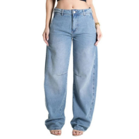 Calça Jeans Sawary Barrel - 280502 - Azul 38 - Azul