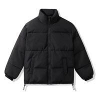 Casaco De Outono Acolchoado De Gola Alta Para Mulher