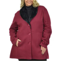 Casaco Gola Pele Plus Size Fenomenal