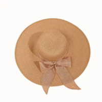 Chapéu de Sol de Palha com Aba Grande - Feminino, para Praia e Férias
