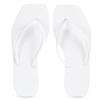 Chinelo Brizza Arezzo Bico Quadrado Branco - Feminino - Branco