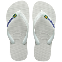 Chinelo Havaianas Brasil Logo Unissex - Branco