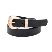 Cinto Fivela Dourada Janaina - Preto