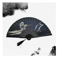 COD Chinês Estilo Bambu Vintage Dobrável Mão Ventilador De Flores Dança Chi