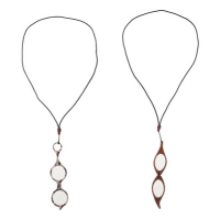 Colar Com Pingente De Óculos De Leitura Dobráveis De 2 Peças