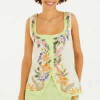 Colete Estampado Natureza Floral