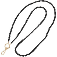 Cordão com contas de cristal, crachás de identificação, porta-cartões, cola