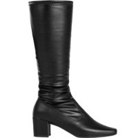 Bota Feminina GiGiL Bico Quadrado Cano Longo Confortável Salto Alto Moda Bl