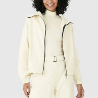 Jaqueta Feminina Bomber Gola Diferenciada Em Moletom Flanelado