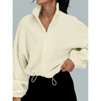 Jaqueta Feminina Com Gola Alta E Zíper