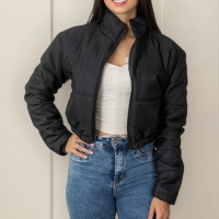 Jaqueta Feminina Puffer Gola Alta Bobojaco Stillos Casaco