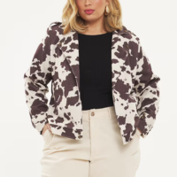 Jaqueta Suede Genebra Cow Print