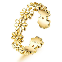 Jstyle Anéis de dedo do pé preenchidos em ouro 14 k para mulheres, anel aju