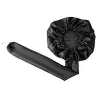 kit 2 Touca Difusora Secadora Cetim Seda Anti Frizz Preta - Confecções Elba