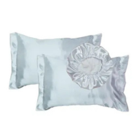 Kit Cetim Seda Luxo 2 Fronhas 1 Touca Antifrizz - Magic Enxovais