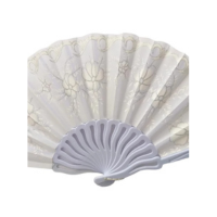 Leque de mão chinês com desenho florido