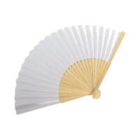 Leque De Papel De Bambu DIY Branco Para Adultos E Crianças Prática De Calig