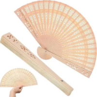 Leques De Madeira - Casamentos Lembrancinhas 10 Peças Cor Be