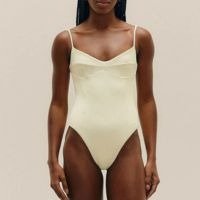 Maiô Mônica Nervura Argila Branca