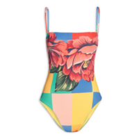 Maiô Inverno De Chita Amarelo Farm Praia