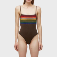 Maiô tricot vies listras OSKLEN - Marrom