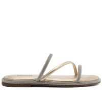 Rasteira Tiras Finas Glam Dourada