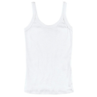 Regata Básica Modelagem Slim Em Ribana Feminina - Branco