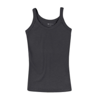 Regata Básica Modelagem Slim Em Ribana Feminina - Chumbo