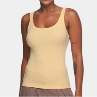 Regata Hering Slim Básica Feminina - Amarelo