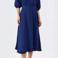 Saia Midi PKS Pareô Azul Marinho