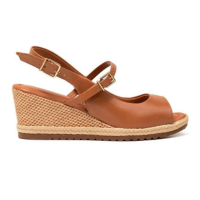 Sandália Anabela Blush Feminina - Marrom