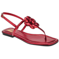 Sandália de Flor Metalizada Mega Confortável com Traseiro Ajustável Saltinh