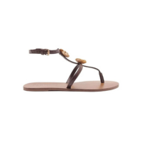 Sandália Farm Rasteira Mini Gladiadora Feminino Marrom 37 - Marrom