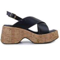 Sandália Feminina Azillê Anabela Preta - 5047 - Preto