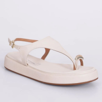 Sandália Feminina Flatform Vizzano com Detalhe Off White