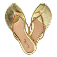 Sandália Feminina Rasteira Strass Pedra de Dedo 702 - Doce Vinha