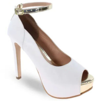 Sandália Peep Re&Ton Toe Meia Pata Salto Alto Feminina MP41