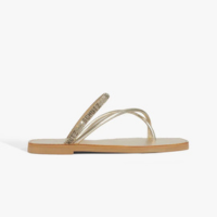 Sandália Rasteira Dourada