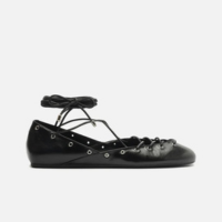 Sapatilha Ballerina Preta Amarração