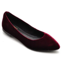 Sapatilha Feminina Veludo Bico Fino Dia a Dia Conforto Leve - Rubim Calçado