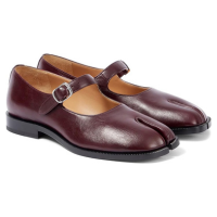 Sapatos femininos Tabi Mary Jane com bico dividido, tira no tornozelo, five