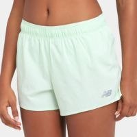 Short New Balance Run Club 3 Feminino - Verde claro