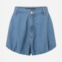 Short Balonê em Jeans com Bolso Faca Azul