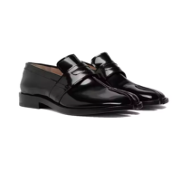 Split Toe Shoes Tabi Loafers women Single platfrom women Shoes Soft Leather