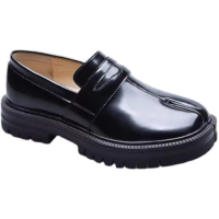 Tabi Shoes Loafer for Men and Women Split Toe Thick Sole Casual Patent Leat