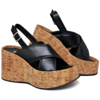 Tamanco Feminino Plataforma Cortiça Caramelo Dubuy Kora 21